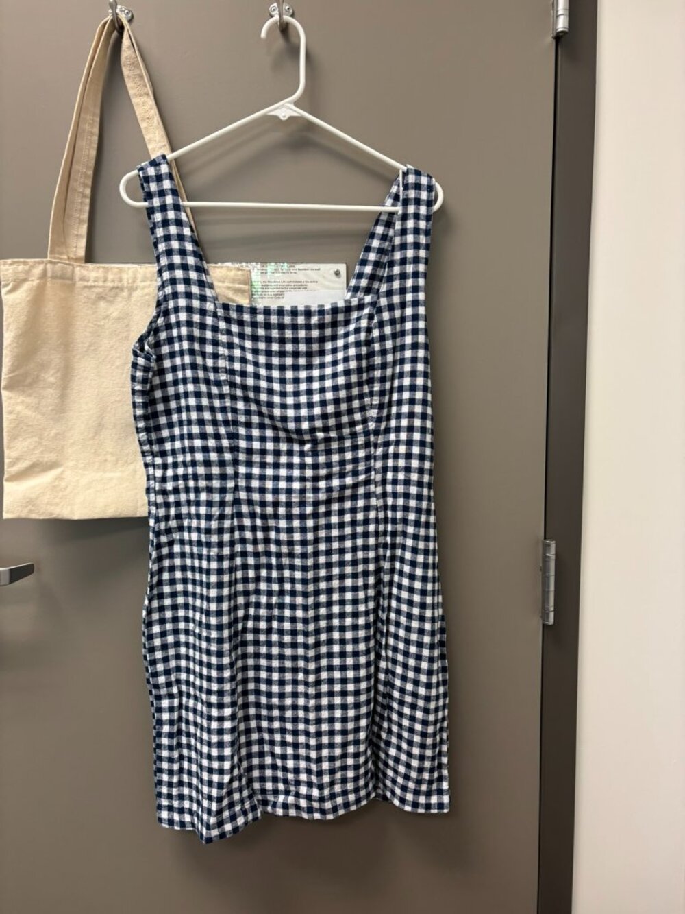 Old Navy gingham tank dress, size large